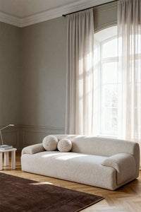 Trivietė sofa SIRINA, smėlio boucle, 230 cm