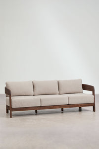 Trivietė sofa ULENA, tamsi akacija