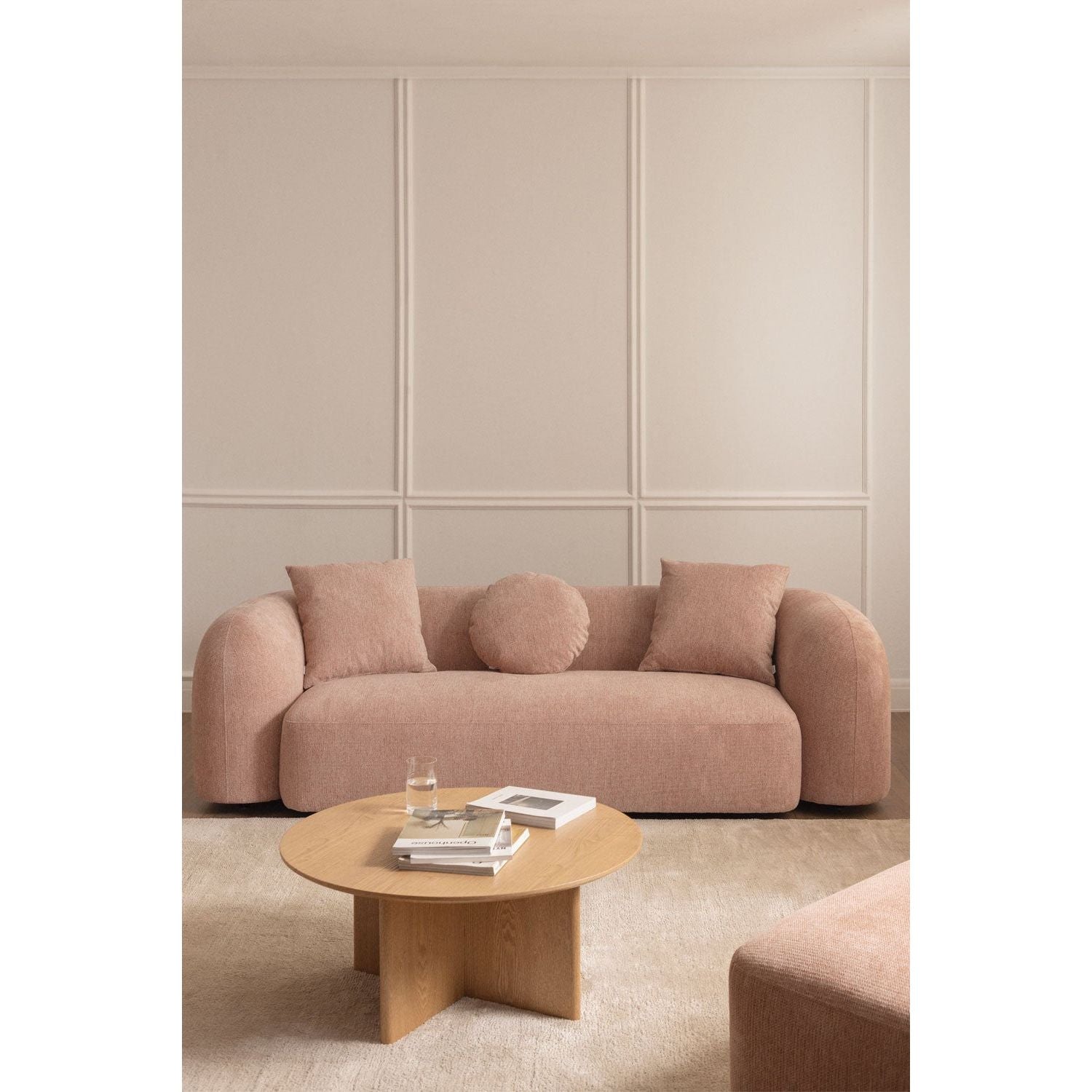 Trivietė sofa LUCIA, rausva