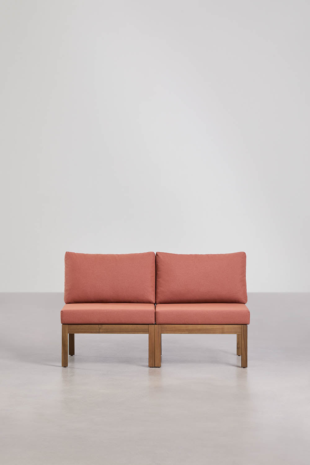 Sofa BIRTA, 2 vietų, akacijos, virvelė, terakota