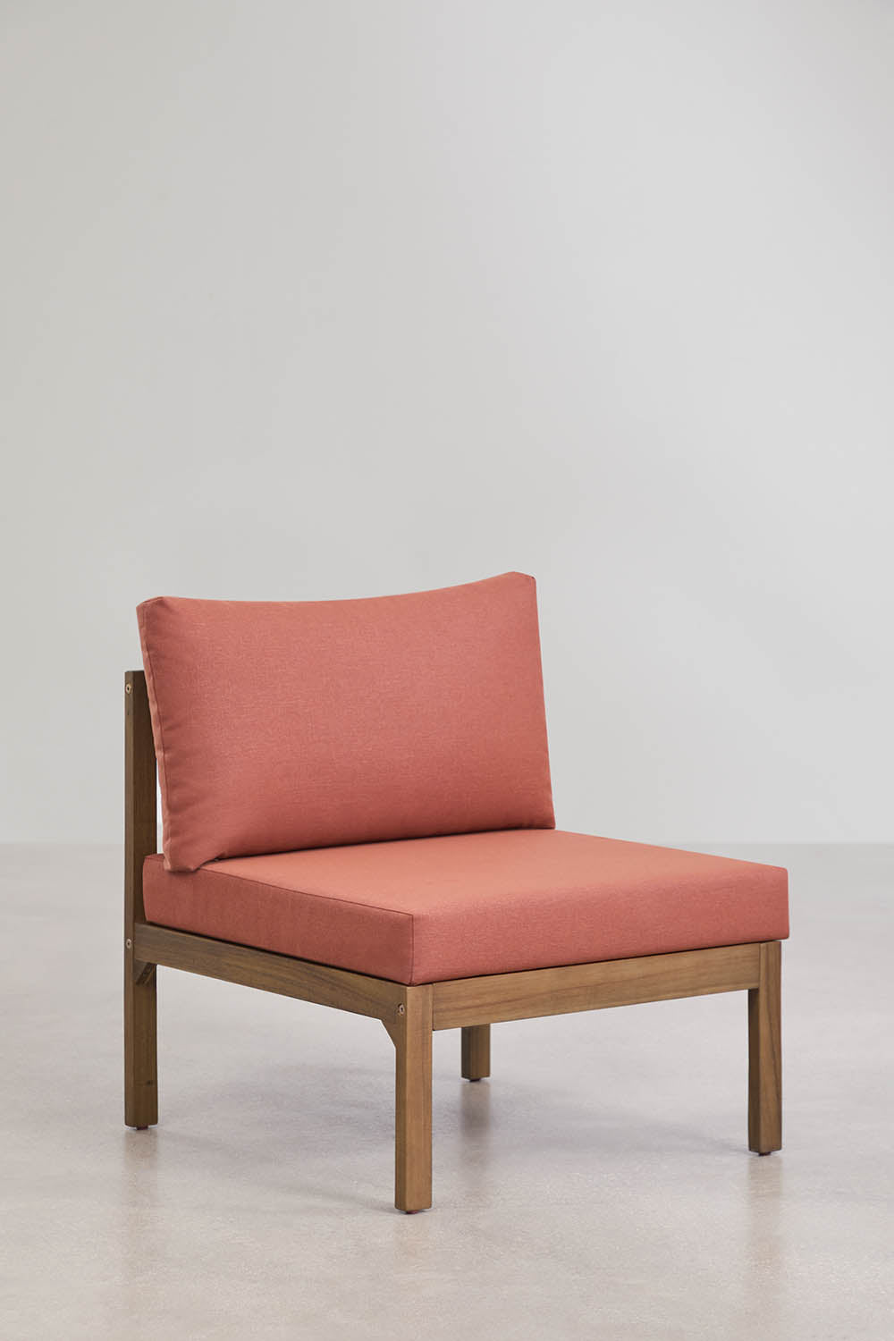 Sofa BIRTA, 2 vietų, akacijos, virvelė, terakota