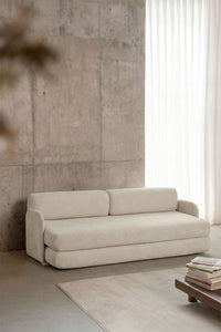 Sofa-lova KIOTERA, smėlio spalvos velvetas
