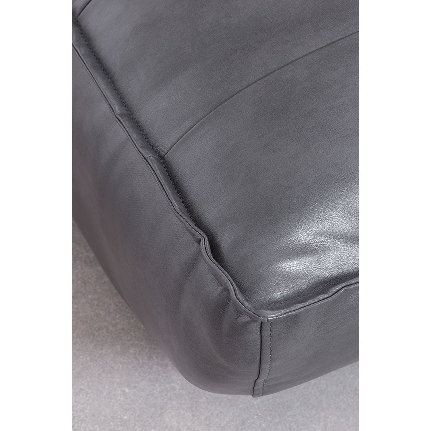 3-vietė sofa MATI, juoda spalva, dirbtinė oda