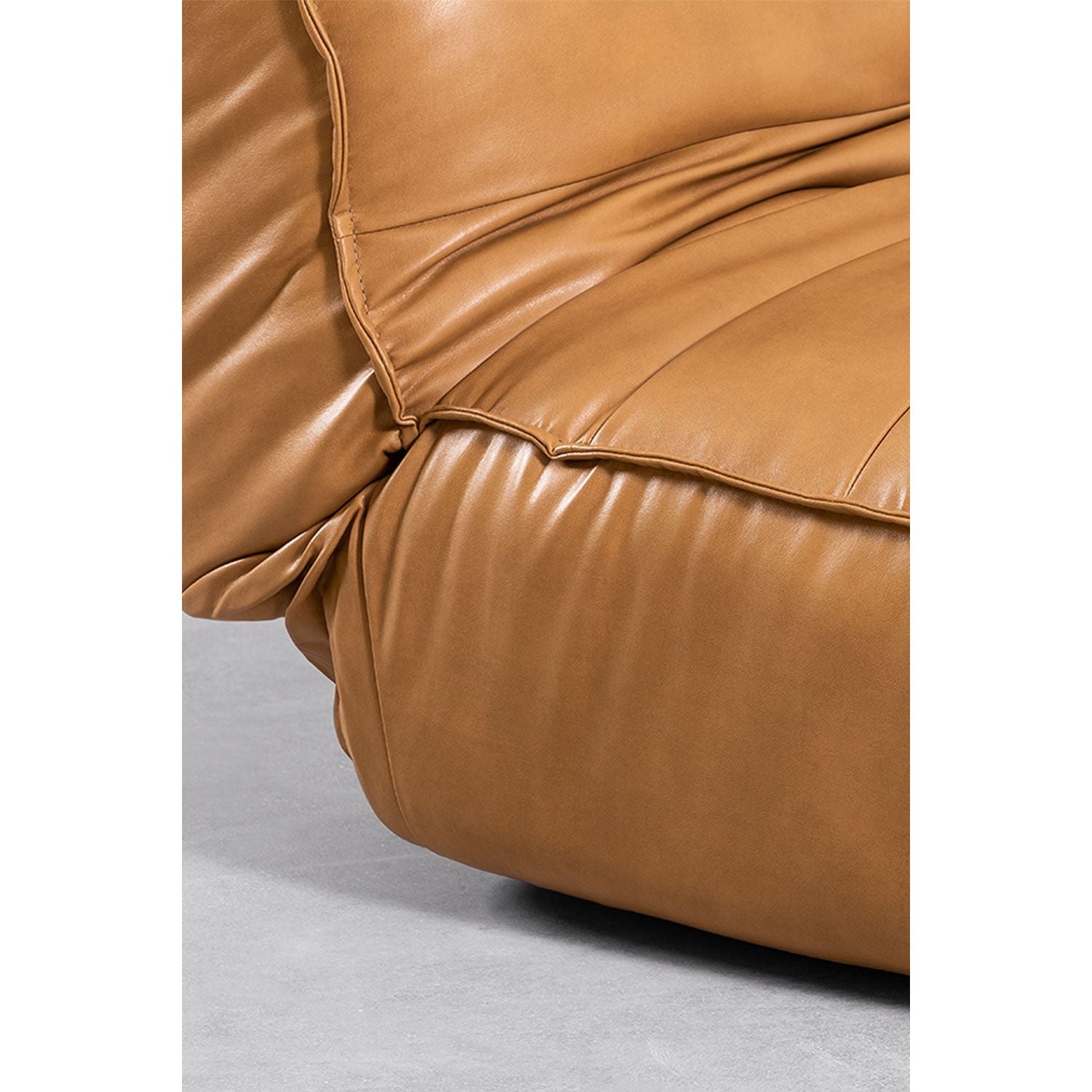 3-vietė sofa MATI, ruda spalva, dirbtinė oda