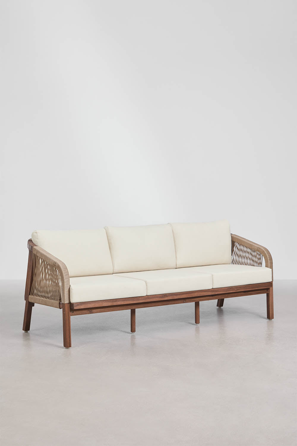 Sofa DEXTER, trivietė, balta (1 var.)