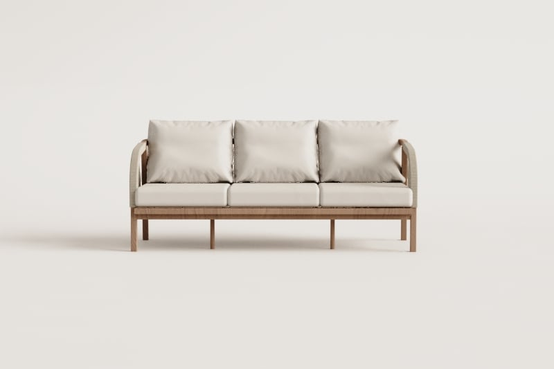 DEXTER Sofa, three-seater, army green