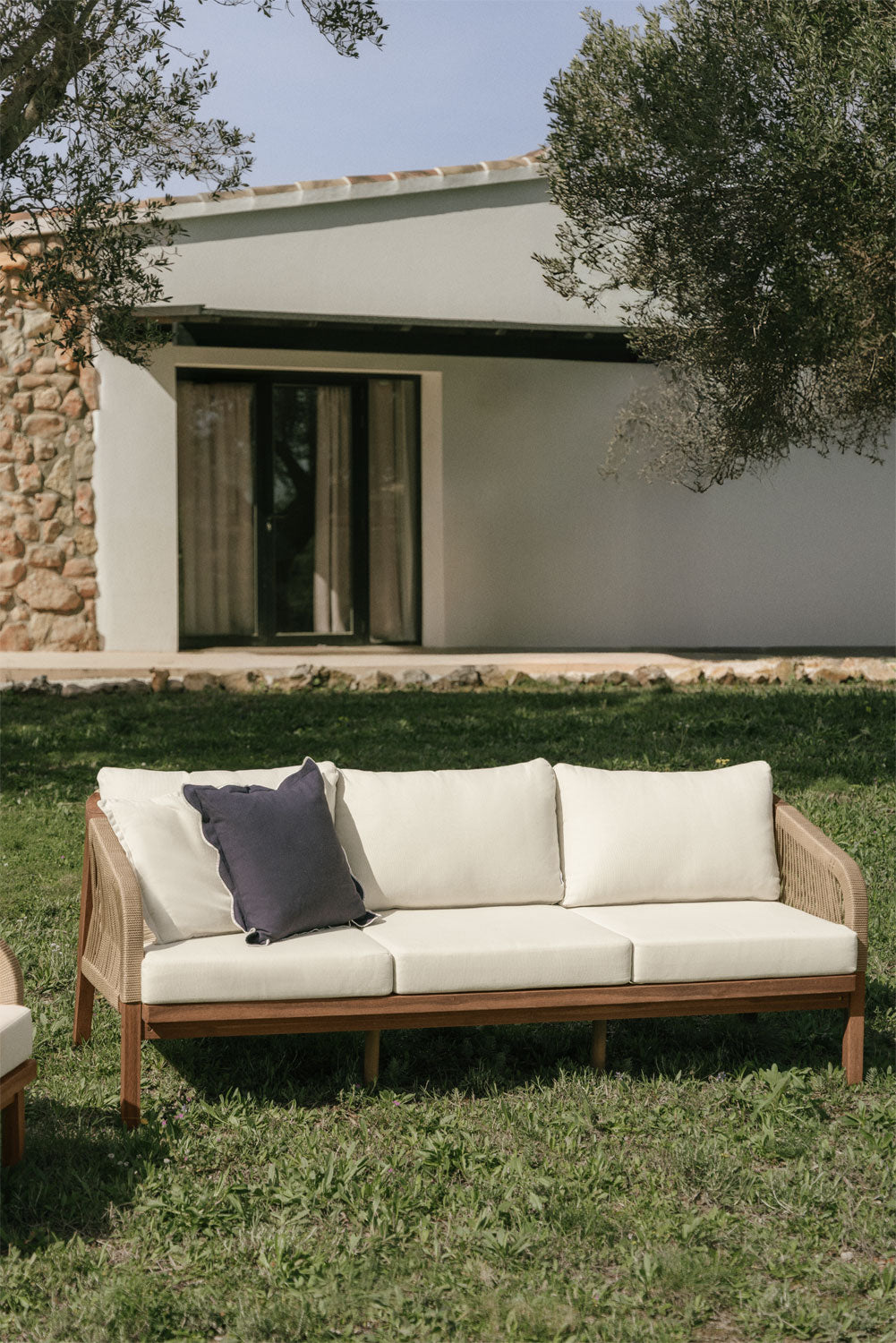 DEXTER Sofa, three-seater, army green
