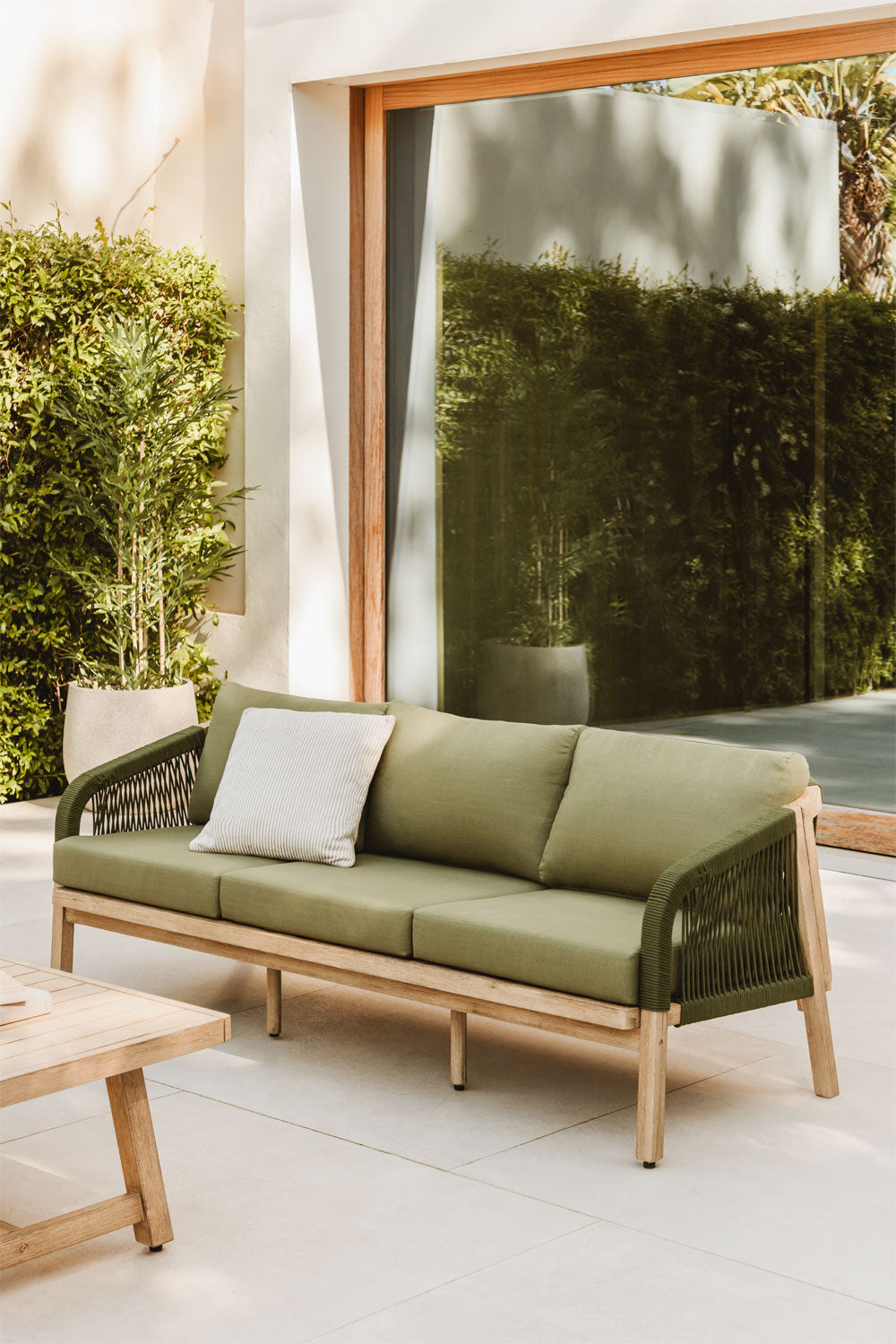 DEXTER Sofa, three-seater, army green