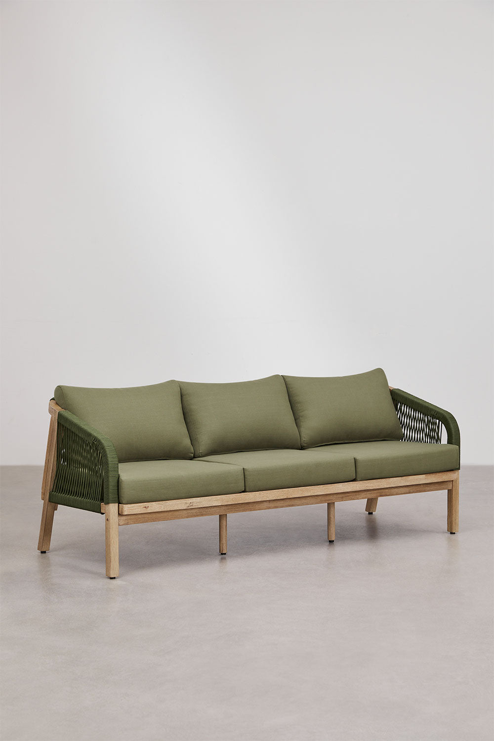 DEXTER Sofa, three-seater, army green