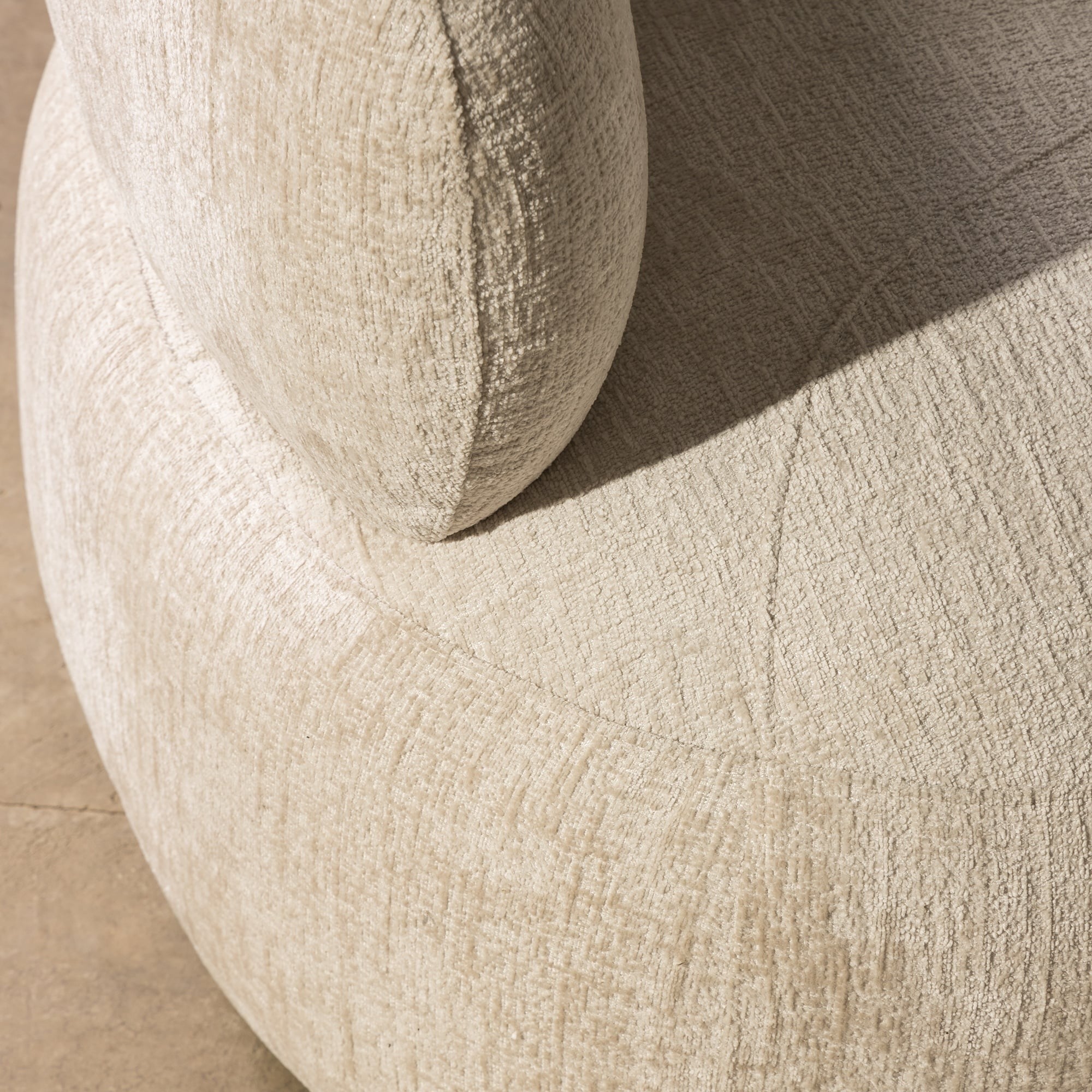 ZILINE sofa, chenille, light beige