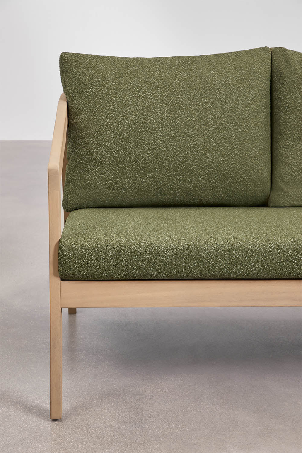 Sofa KAROLINA, 2 vietų, akacijos mediena, šviesiai ruda (2)