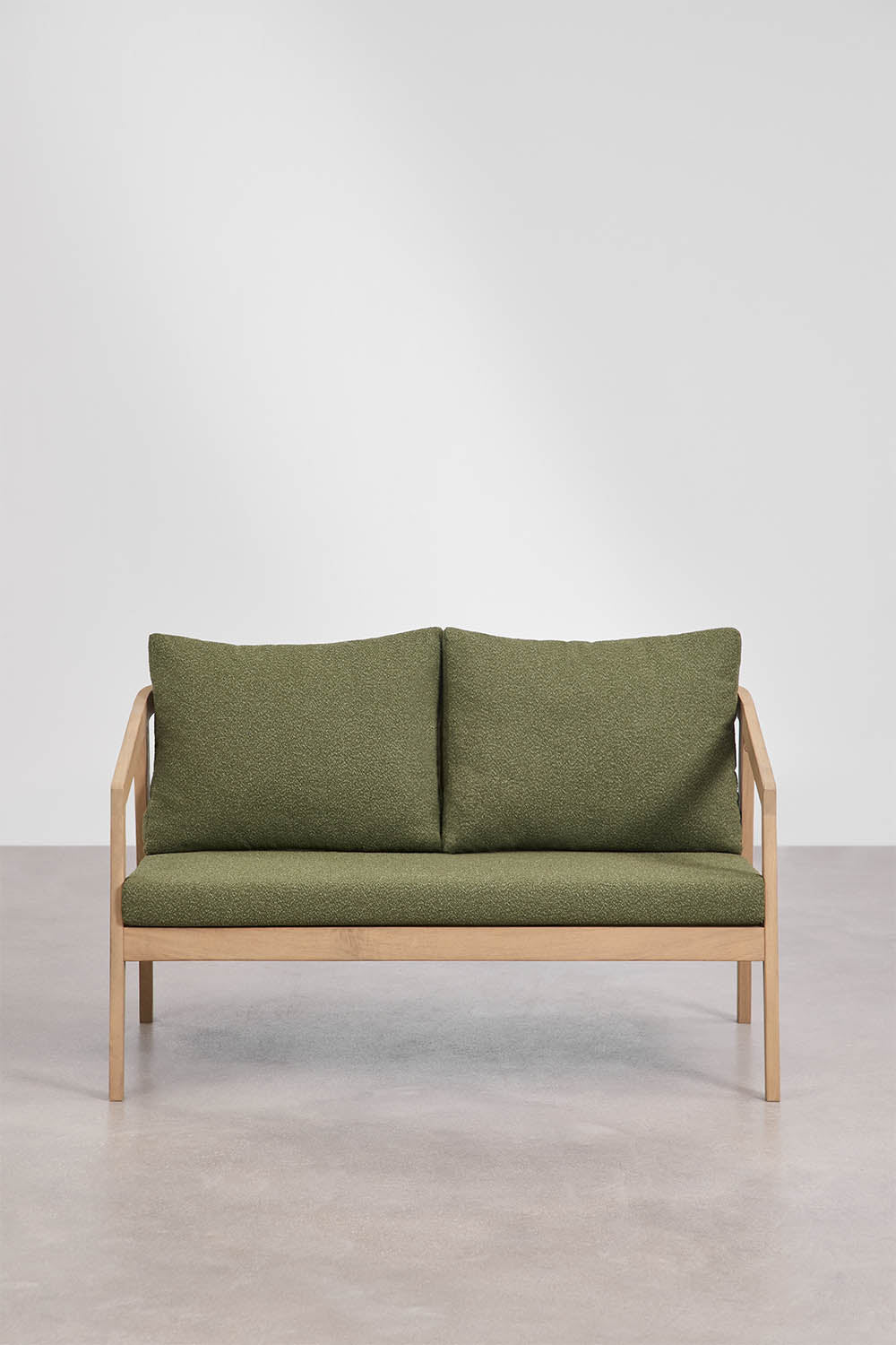 Sofa KAROLINA, 2 vietų, akacijos mediena, šviesiai ruda (2)