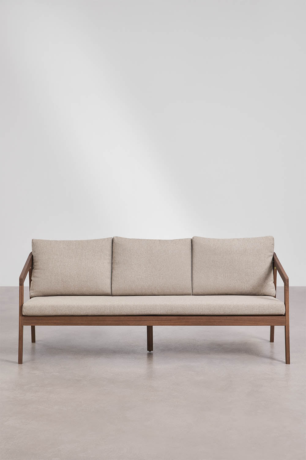 Sofa KAROLINA, 3 vietų, akacijos mediena, tamsus