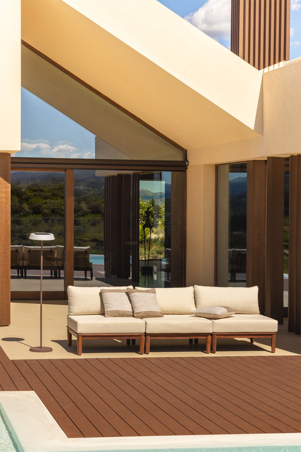 MODENA sofa, 3-seater, acacia