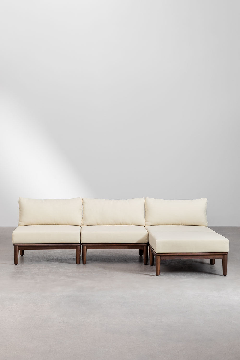 MODENA Sofa, 3-seater with pouf