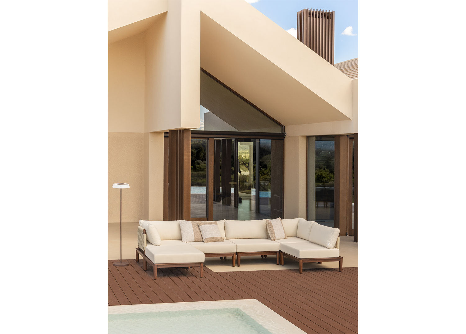 Sofa MODENA, 5 dalys su pufu