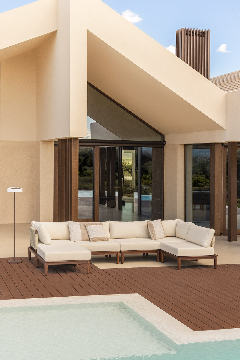 Sofa MODENA, 5 dalys su pufu