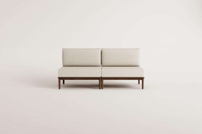 Sofa MODENA, two-seater, acacia