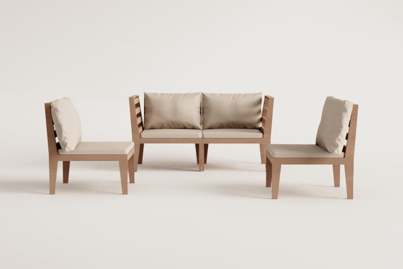 Sofa MODULO, 4 vietų su porankiais, balta