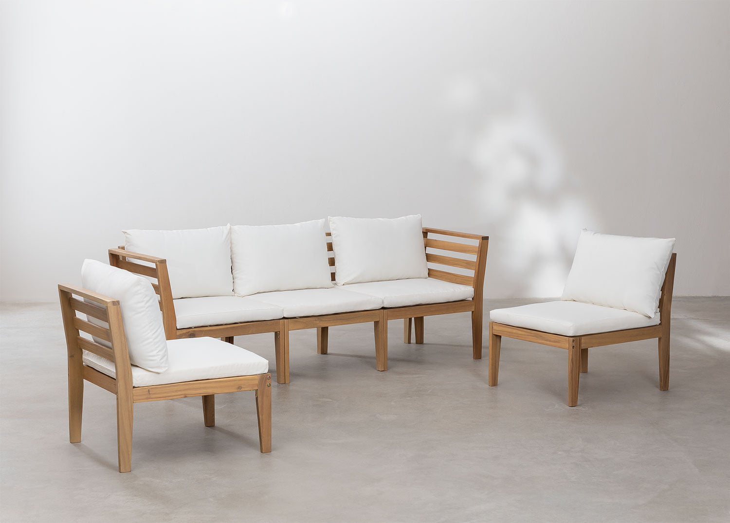 Sofa MODULO, 5 vietų su porankiais, balta