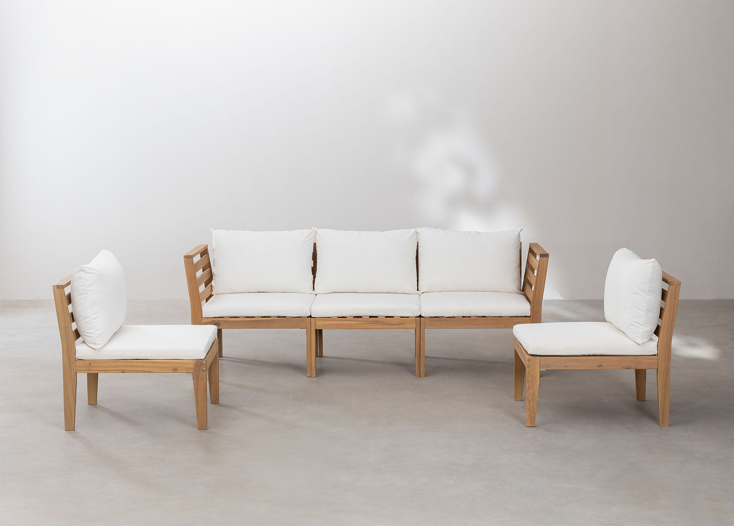 Sofa MODULO, 5 vietų su porankiais, balta