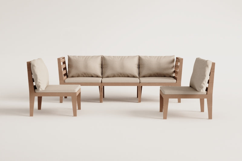 Sofa MODULO, 5 vietų su porankiais, balta