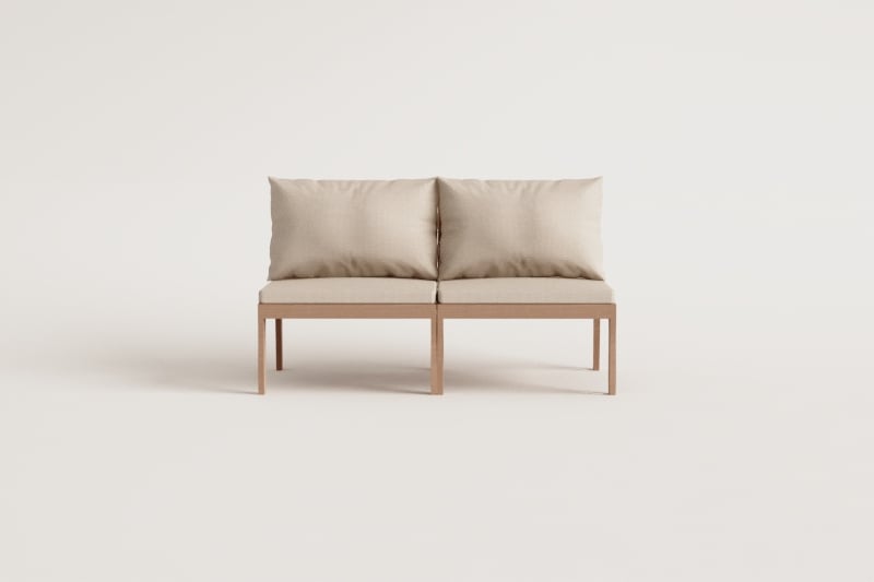 Sofa MODULO, dvivietė, pilka