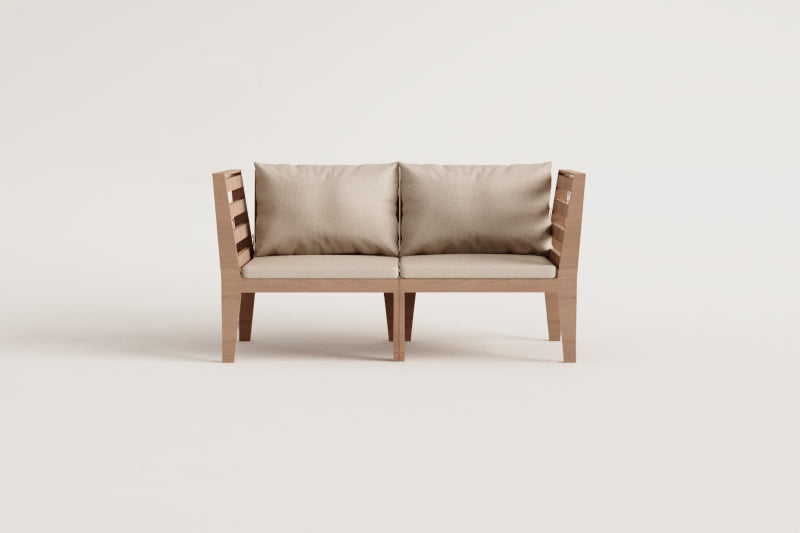 Sofa MODULO, dvivietė su porankiais, balta