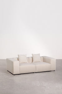 Modulinė sofa BRUNENA, smėlio spalvos velvetas, 2 dalys, 230 cm