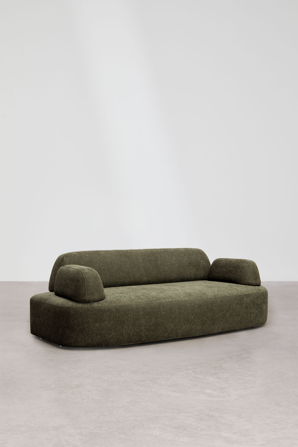 Modulinė sofa DZORELA, karinės žalios, 2 dalys su porankiais