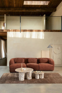 Modulinė sofa KOKETERA visu dydžiu, rūdžių spalvos šenilas šenilo audinys