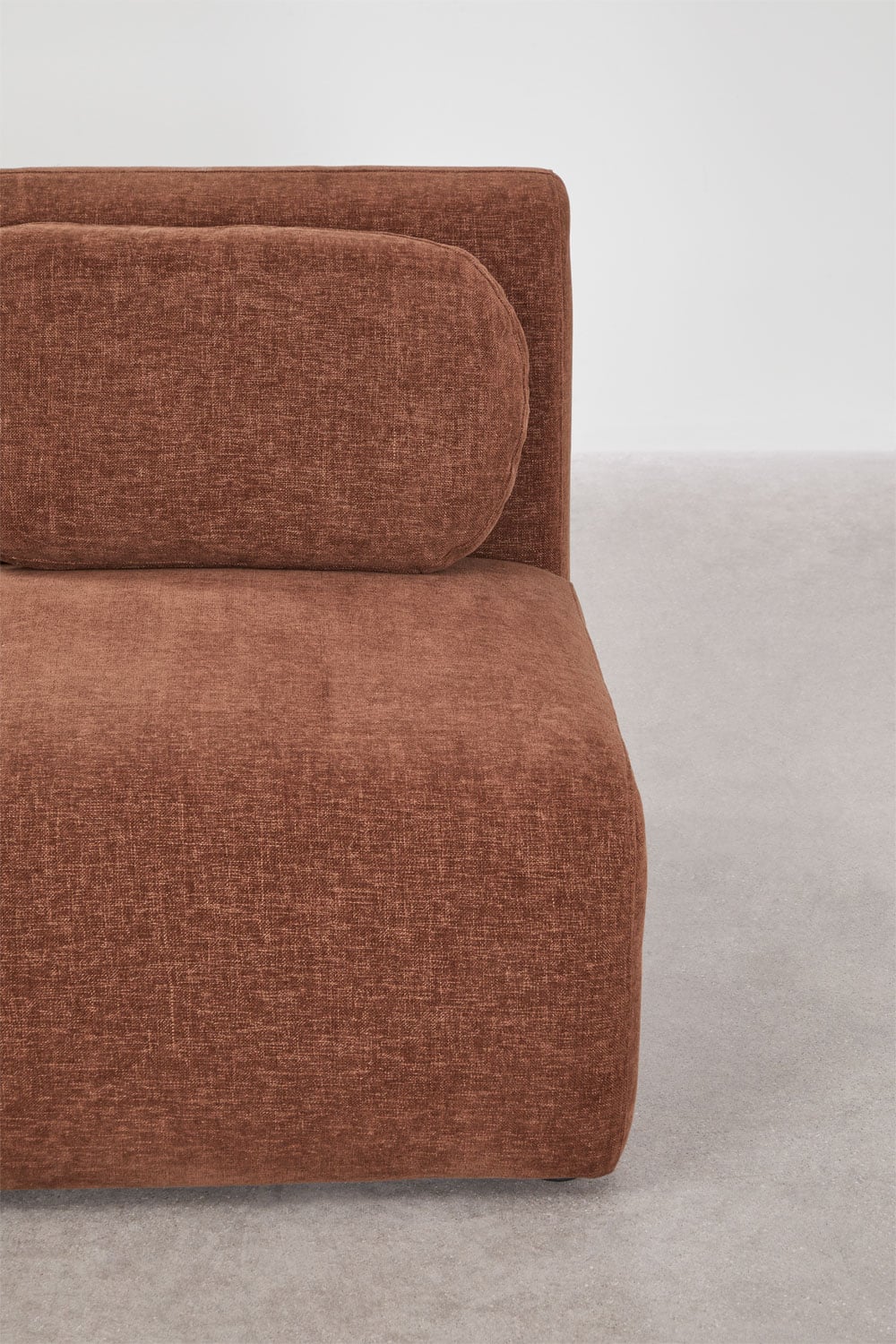 Modulinė sofa KOKETERA, rūdžių spalvos šenilas, 3 dalys, 278 cm vaizdas