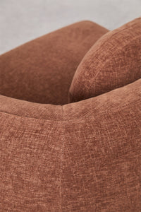 Modulinė sofa KOKETERA, rūdžių spalvos šenilas, 3 dalys, 278 cm vaizdas