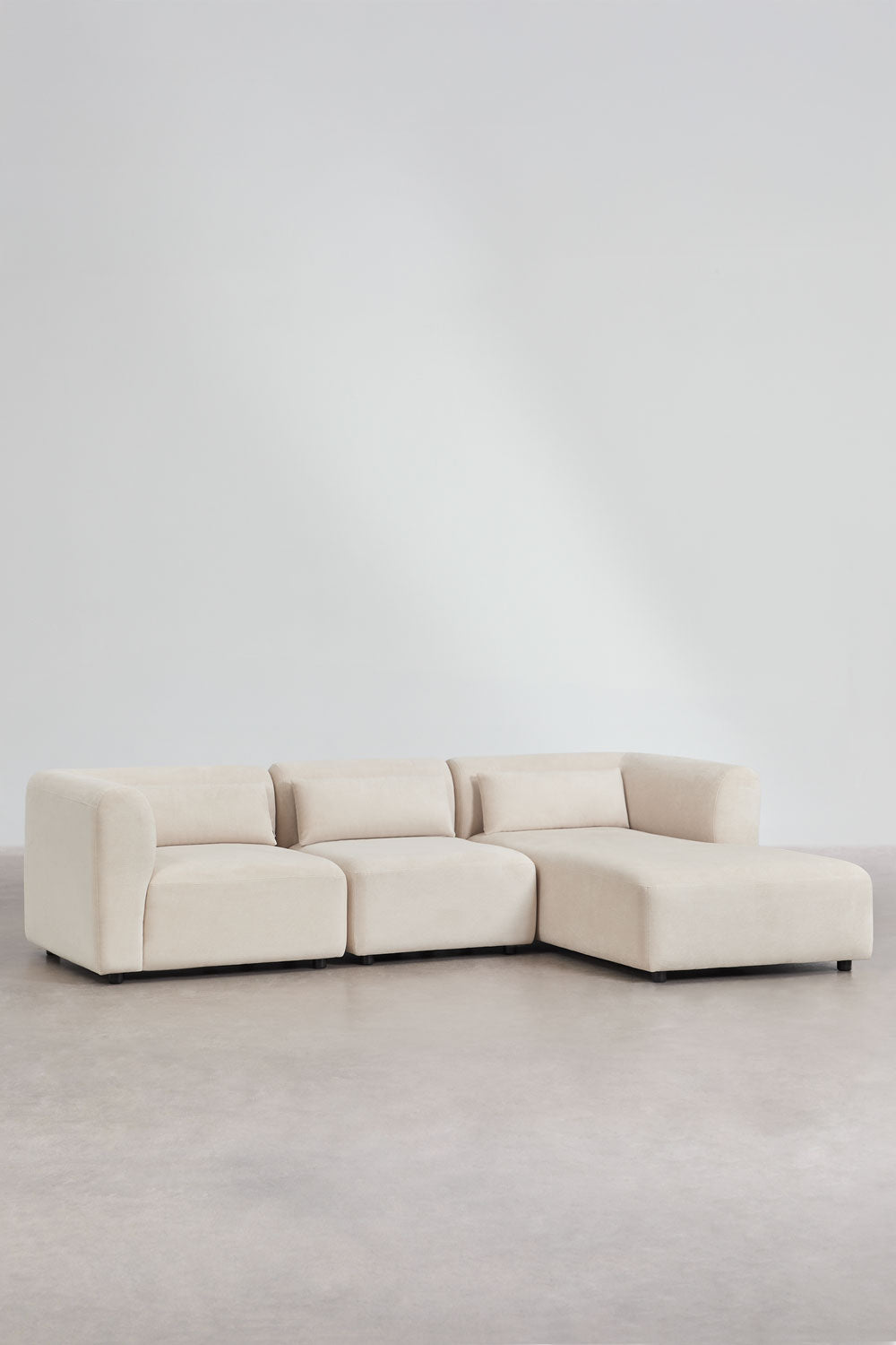 Sofa FOGLERA su gultu, smėlio linas, 272x175