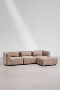 Sofa FOGLERA baltame fone šenilo