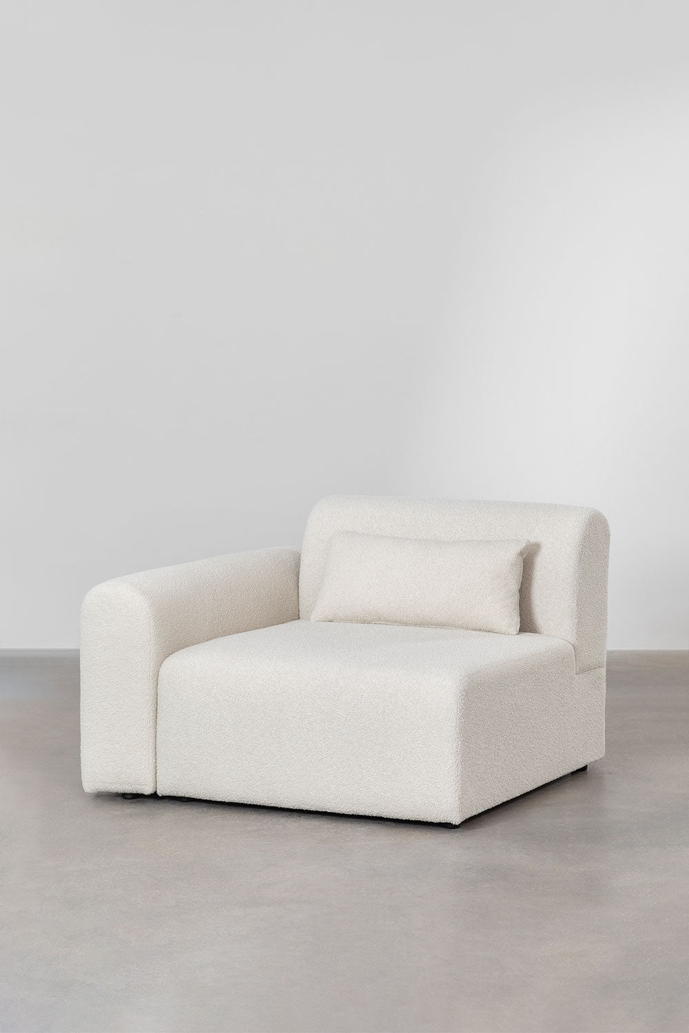 Modulinė sofa BORJANA su trikampiu pufu – detalus vaizdas