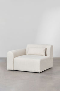 Modulinė sofa BORJANA su trikampiu pufu – detalus vaizdas