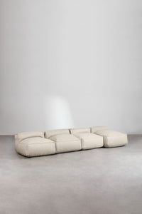 Modulinė sofa DOJANSA, kreminė, 420 cm