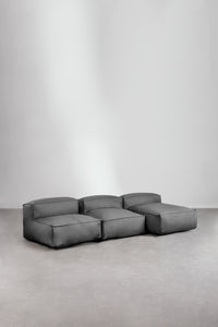 Modulinė sofa DOJANSA, audinys, granito pilka spalva