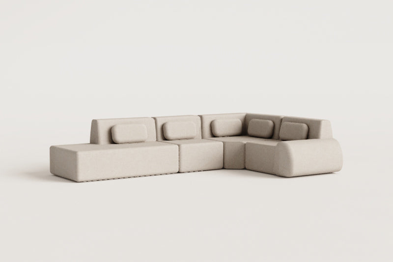 Modulinė kampinė sofa MERIDENA nugarėlės vaizdas