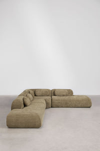 Modulinė kampinė sofa MERIDENA reguliuojami galvūgaliai
