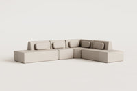 Modulinė kampinė sofa MERIDENA – kraštų apdailos detalė