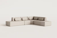 Modulinė kampinė sofa MERIDENA – spalvos niuansas iš arti