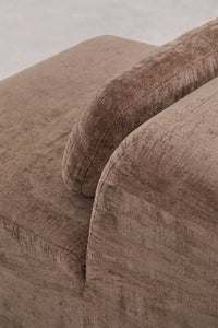 Modulinė kampinė sofa MERIDENA gilios sėdynės detalė