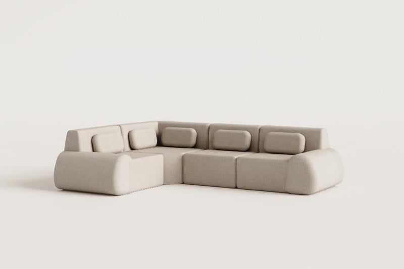 Modulinė sofa MERIDENA – kraštų apdailos detalė