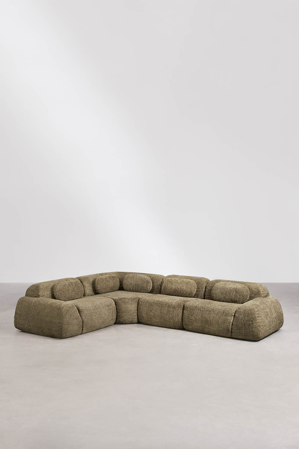 Modulinė sofa MERIDENA, šalavijo žalia, 4 dalys kampinė