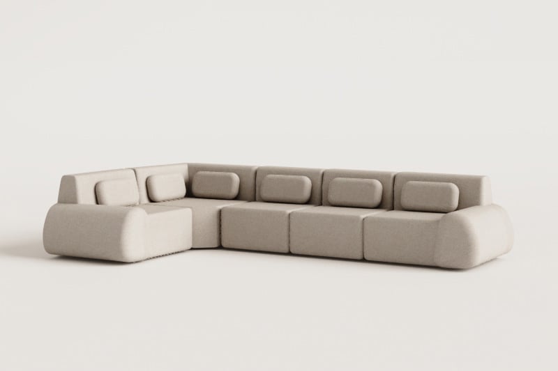 Modulinė kampinė sofa MERIDENA modulinės dalies vaizdas