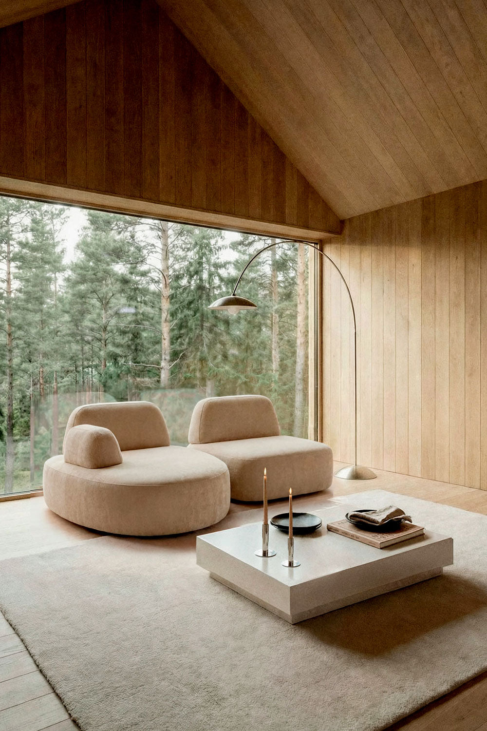 Modulinė sofa DZORELA, šviesiai rudas šenilas, 2 dalys