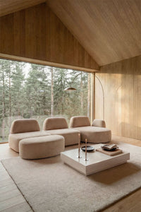 Modulinė sofa DZORELA rudas šenilas spalvos