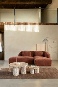 Modulinė sofa KOKETERA, šenilo audinys, rūdžių spalvos šenilas spalva